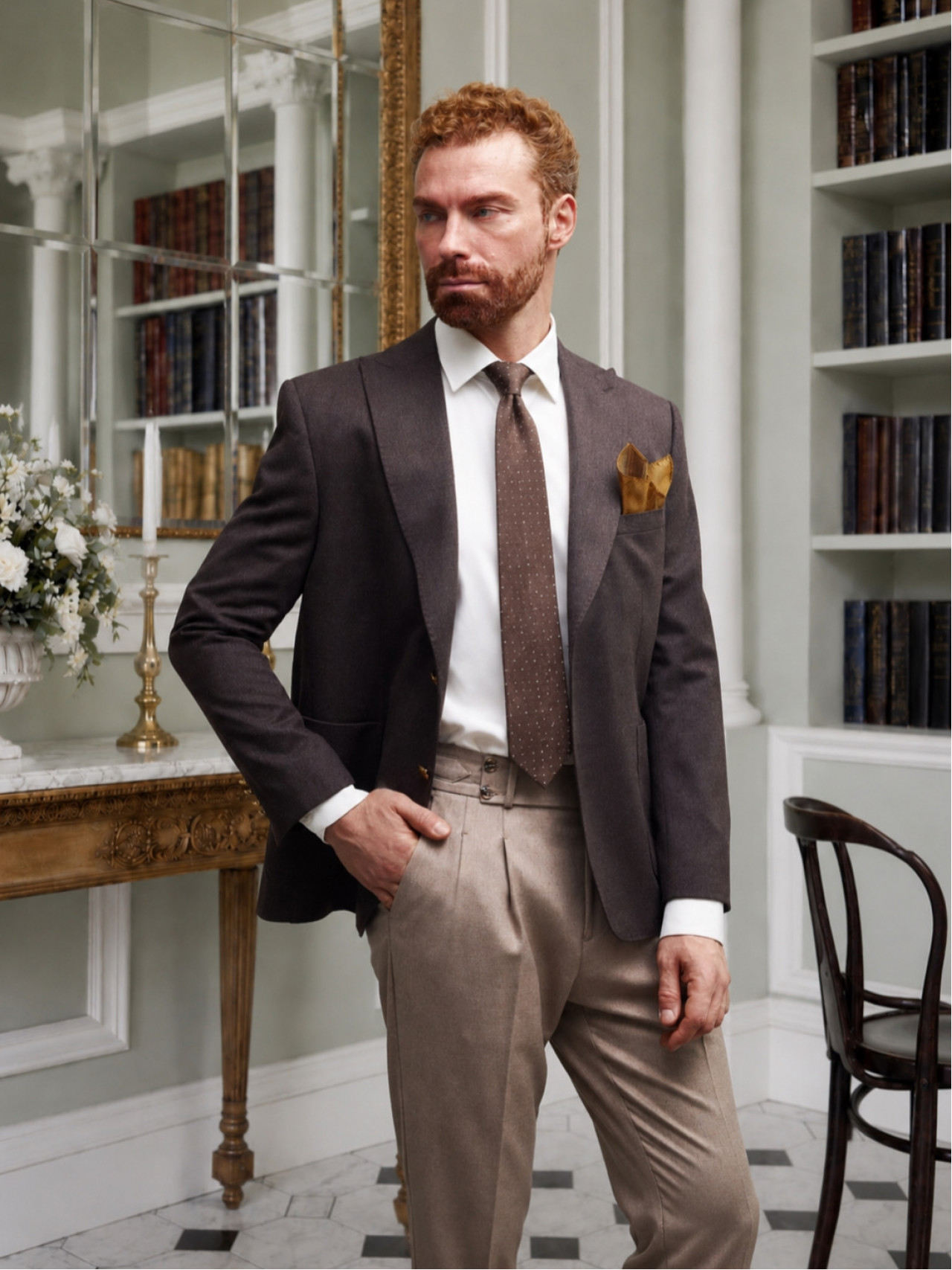 Пиджак шоколадный Renato